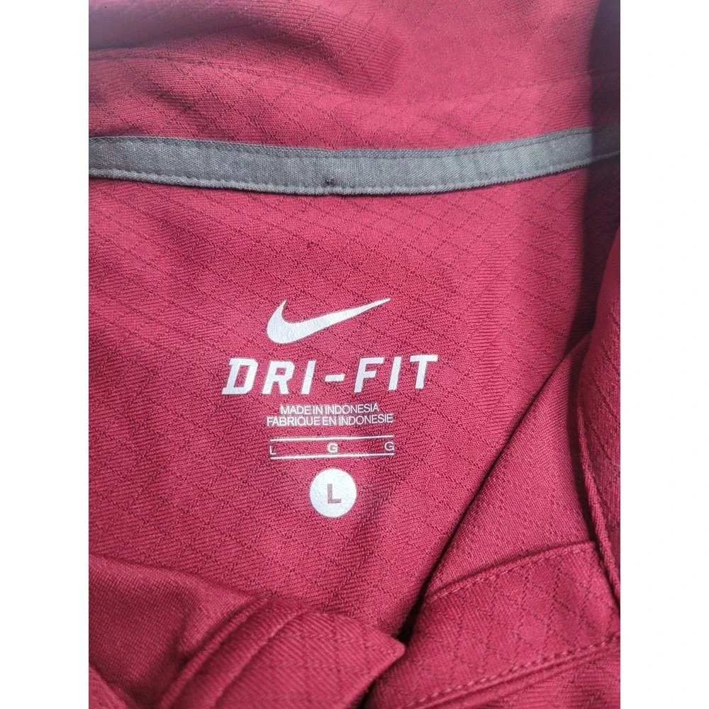 Nike Dri-Fit Oklahoma University‎ Sooners Short Sleeve Maroon Men's Polo Large